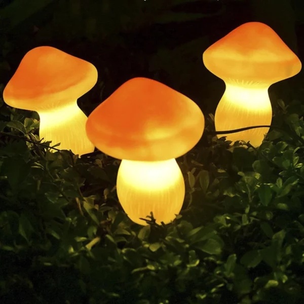 Image 1 - Lampe champignon orange