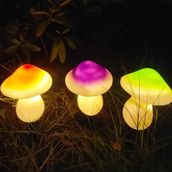 Image 4 - Lampe champignon orange