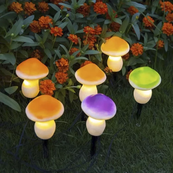 Image 3 - Lampe champignon orange
